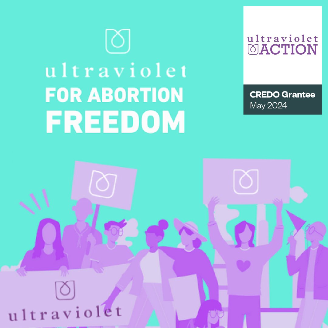 May grantee @UltraViolet combines organizing, technology, creative campaigning, and people power to disrupt the conventions of politics, media, corporate behavior, and pop culture to dismantle patriarchy and create a cost for sexism. Learn more at credodonations.com.