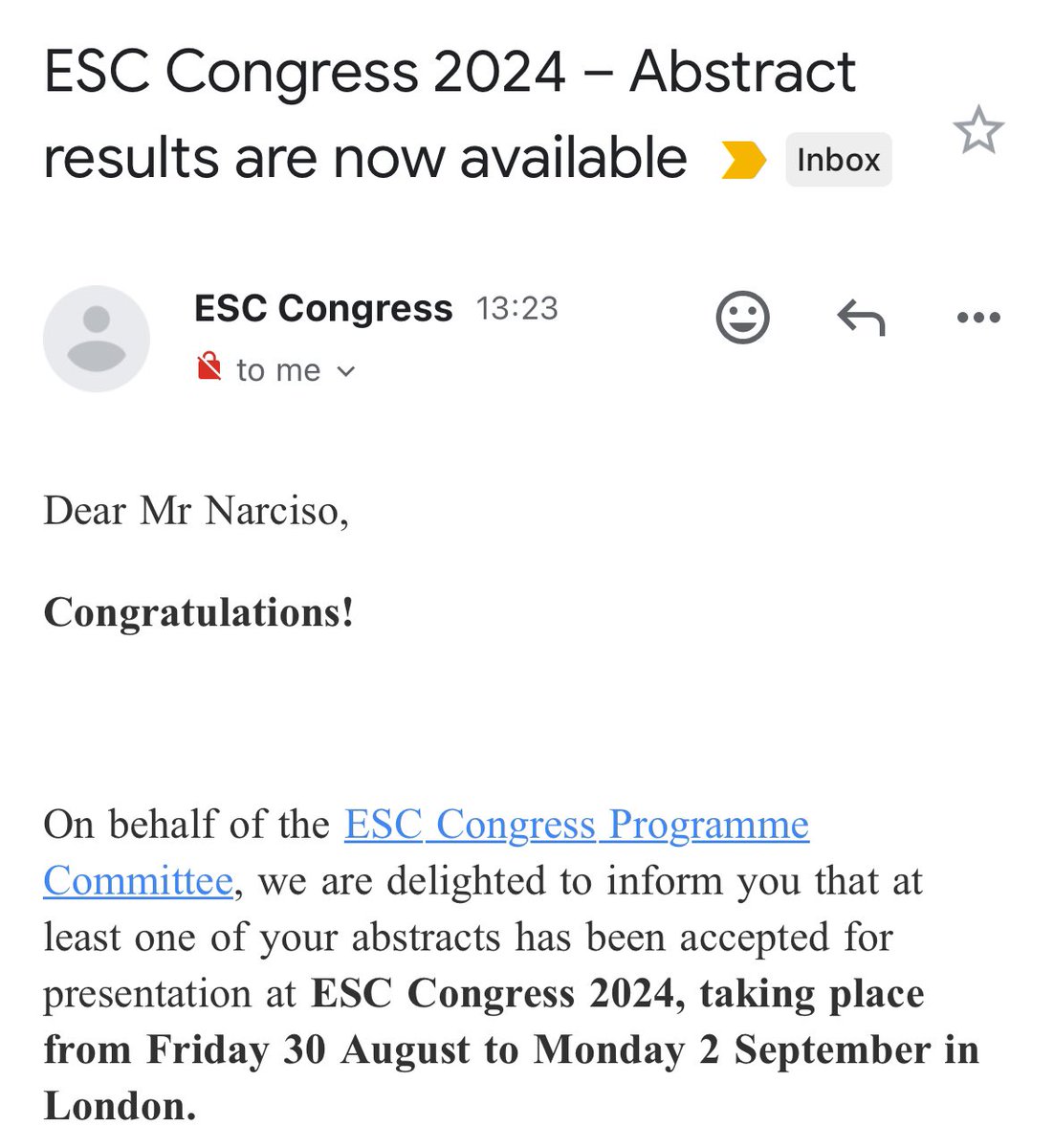 Now, it’s time for the european society of cardiology congress 2024 in London 
#medicine #medtwitter #ESC2024 #metaanalysis #systematicreview #researcher