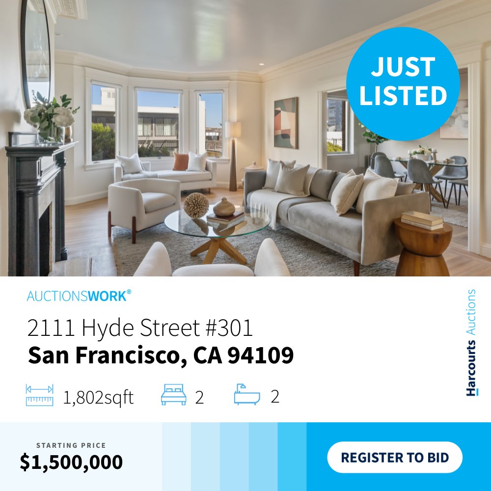 🔑 JUST LISTED 🎉 Welcoming you to Capo Di Monte!📍
.
#JustListed #PropertyForSale #SFRealEstate #HomeSweetHome #CityLiving #RethinkRealEstate #HarcourtsAuctions #AuctionsWork #ForSale #PropertyAuction #CondoLiving #SanFranciscoHomes