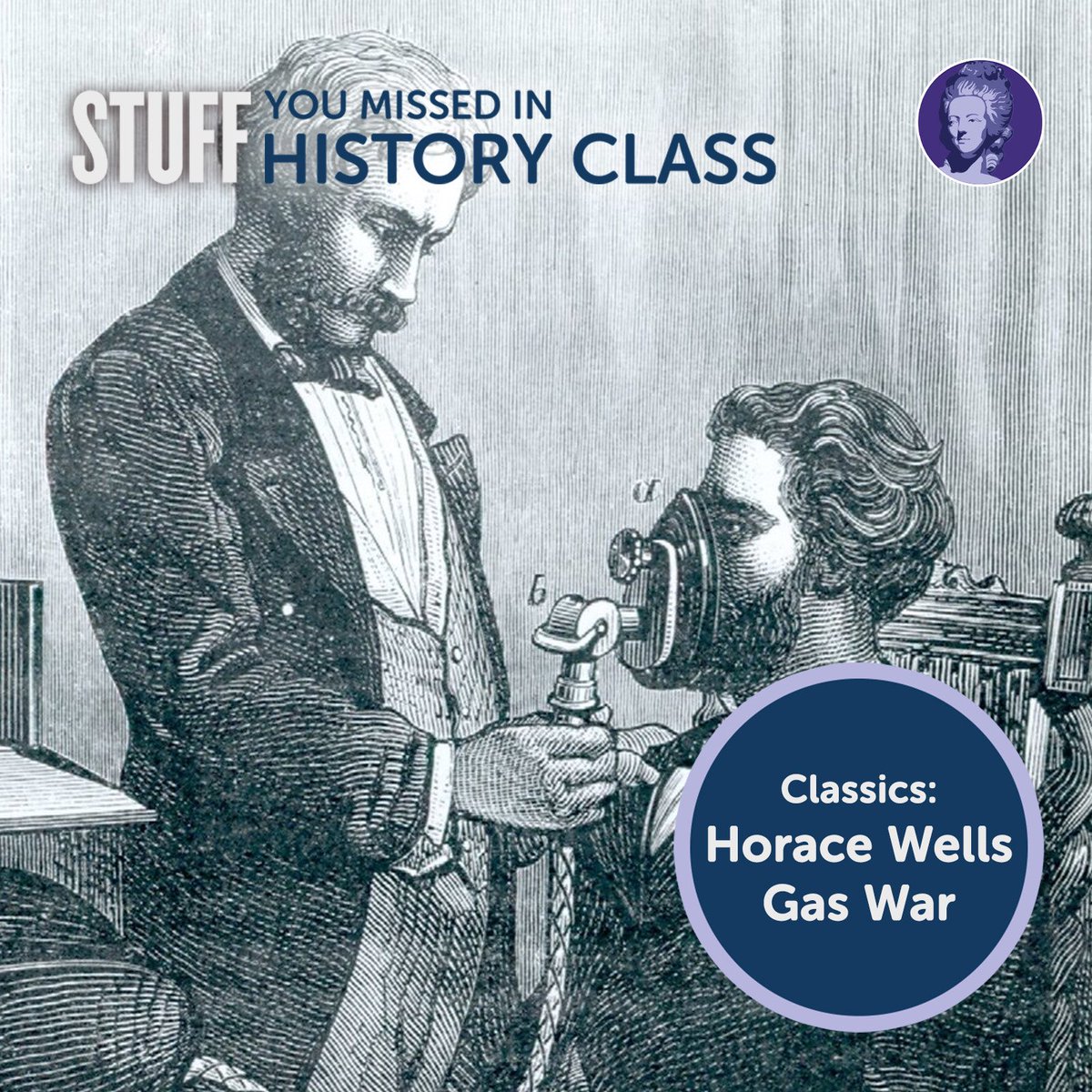 This 2012 episode from hosts Sarah and Deblina covers dentist Horace Wells. At an exhibition in 1844 he became certain that nitrous oxide could revolutionize medicine. He tried to demonstrate his findings, but things didn't go as planned.

Listen here: omny.fm/shows/stuff-yo…