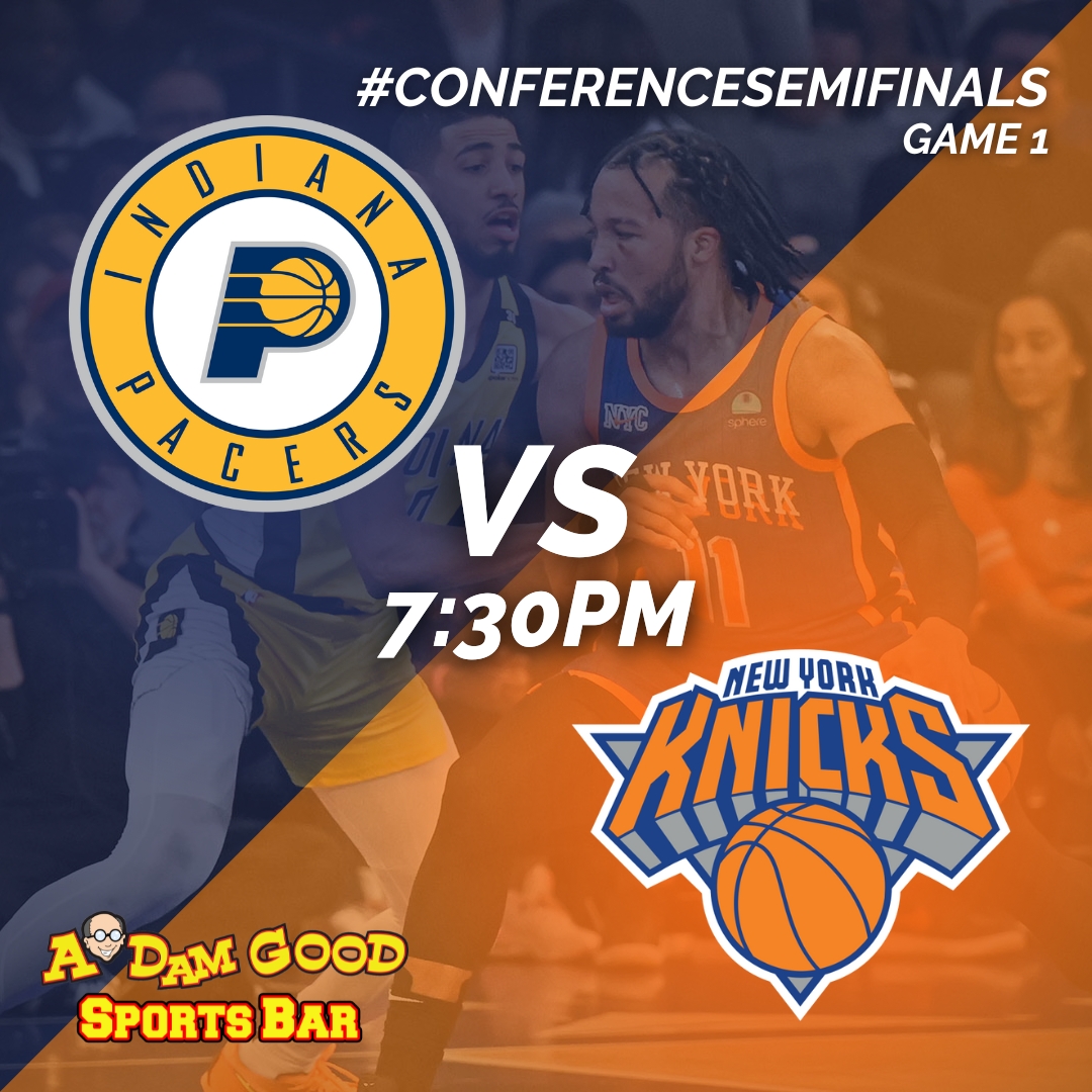 Join us TONIGHT to watch Game 1 of the NBA Conference Semifinals on our MEGA SCREENS. 🏀🏀🏀

#NBAAction #NewYork #NewYorkKnicks #Knicks #IndianaPacers #Pacers #PlayoffSeason #AdamGoodSportsBar #AdamGoodSportsBar #atlanticcity #sportbar #beer #40oz #tropicana