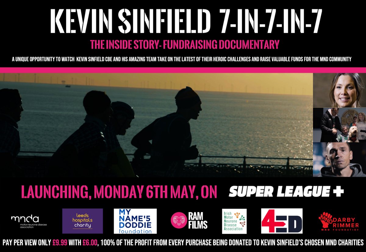 🚨- 1 Hour Warning 🧡💙 - MND Fundraising Documentary 🏃 - Kevin Sinfield 7in7in7, The Inside Story Where to watch at 7pm - superleague.co.uk/7in7in7 @DarbyRimmerMND @mndassoc @LDShospcharity @leedshospitals @MNDoddie5 @IMNDA #4Ed #MND