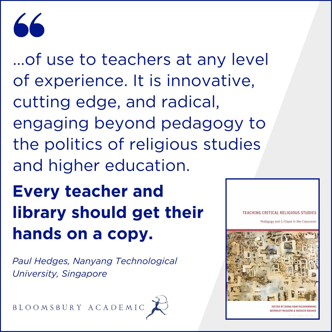 Don't miss it: Teaching Critical Religious Studies is now in paperback! Drawing on practical classroom case studies, this book demonstrates how to enrich teaching with best practices informed by theoretical critiques of the field. Order here 👉 bit.ly/44pAQk9