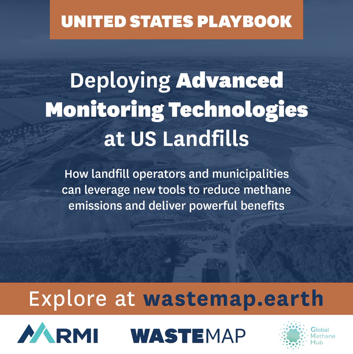 The newest playbook from @RockyMtnInst's #WasteMAP is here! Explore the United States Playbook to learn how #landfill operators and municipalities in the US can leverage new tools to reduce #methane emissions and deliver powerful benefits. wastemap.earth/resources 🔗