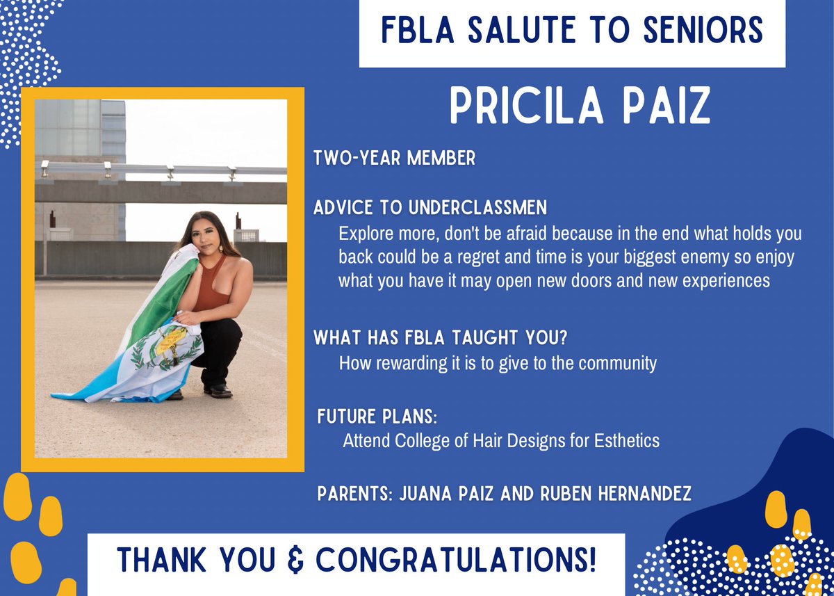 Congratulations Pricila! #CreteCardinals #FBLA_TogetherWeAchieve