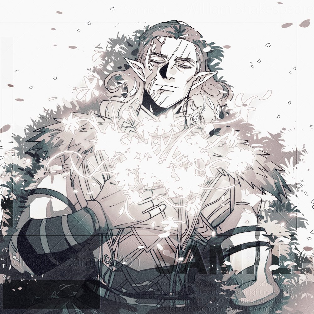 #Halsin 
是稿，画了美丽的大德鲁伊。