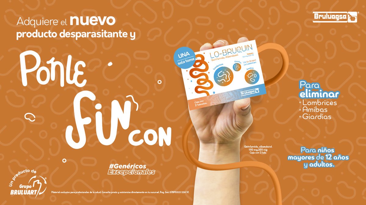 En temporada de parásitos intestinales:
¡LO-BRUQUIN es la opción no.1 para tu negocio!
Acude a tu sucursal MedicineDepot más cercana.