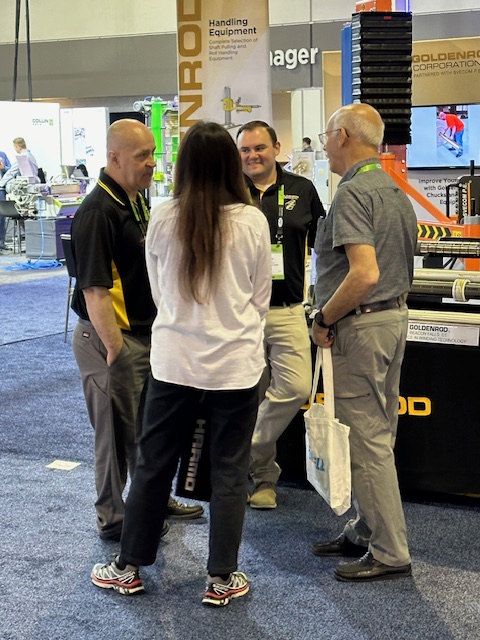 The <a href="/GoldenrodCorp/">Goldenrod Corp</a> team is set for #NPE2024 at Booth W7373! Let us tell you all about our shafts, chucks and shaft-handling equipment for blown-film, extrusion and converting equipment using the highest-quality rolls of material. #plastics #converting #theplasticsshow