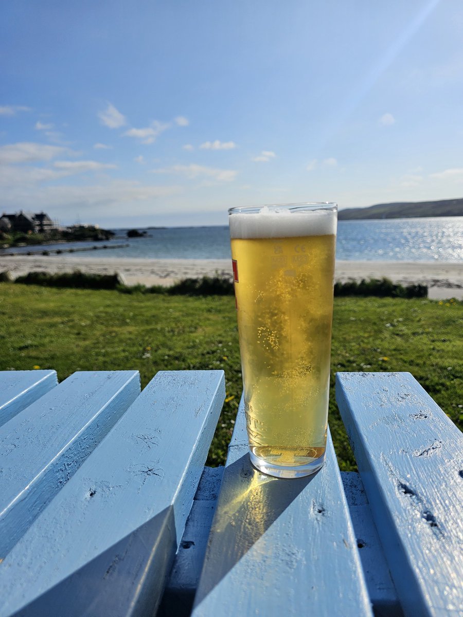 Pint with a view, Port Ellen, Islay