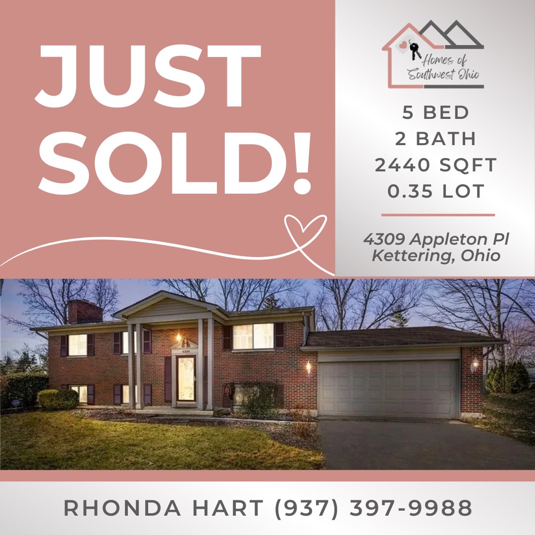 #justsold in #ketteringohio - If you are looking to buy or sell near #kettering, #springboro, #centerville, #daytonohio, #waynesville, #lebanonohio and all surrounding areas, give me a call & I can help. #homebuying #homeselling #homebuyers #homesellers