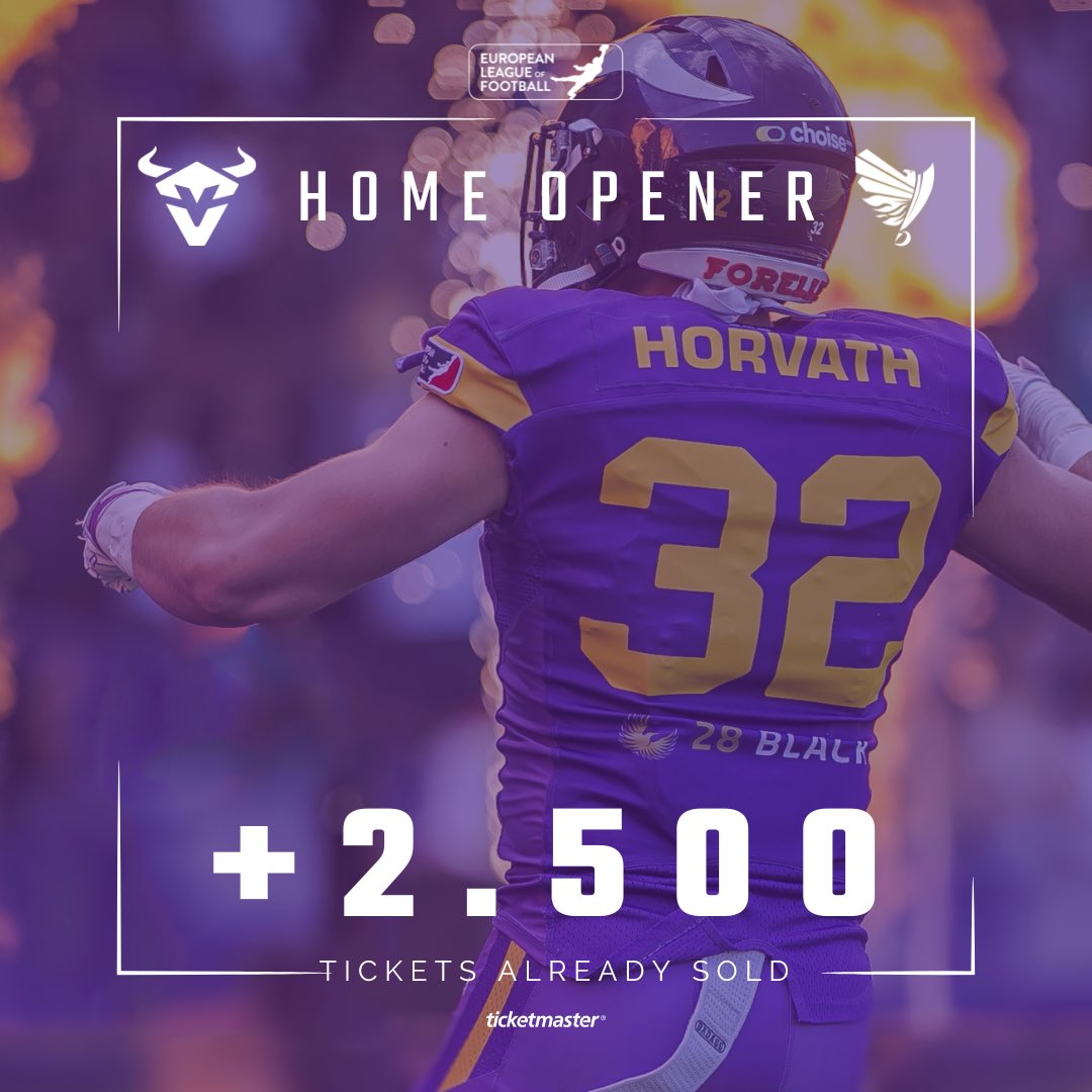 🎟️ +2.500 Tickets Already Sold 💜 Make sure you get your #ViennaVikings #HomeOpener tickets now. Let’s rock the Generali-Arena! 🎟️ Ticket link in Bio |@TicketmasterAT 📆 01.06.2024 ⏰ Kickoff 18:00 🆚 @SWARCO_RAIDERS #PurpleReign #ELF2024 #ForVienna 📸 @HJirgal