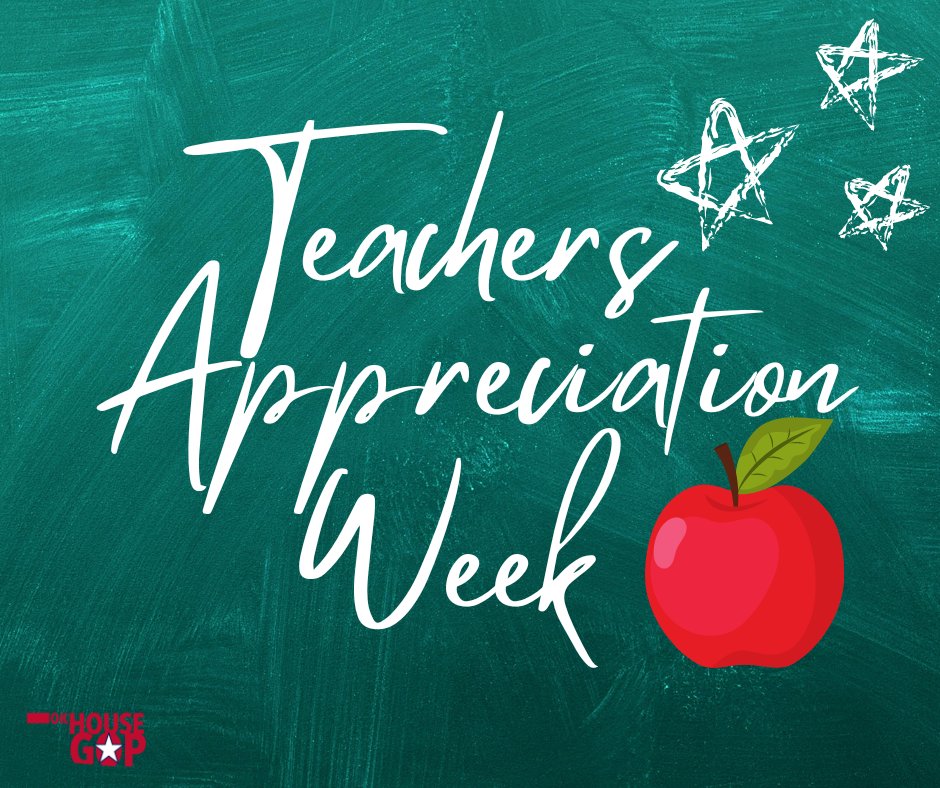 Thank you to all of Oklahoma's teachers and their continuous dedication to inspiring future generations! #TeachersAppreciationWeek #okleg