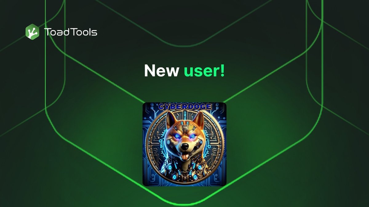 Toad_Tools's tweet image. Welcome new #ToadTools user! @cyberdoge_pro 
CyberDoge Project is a DeFi, community-driven, ERC-20 AND SOLANA Token built on the Ethereum/Solana blockchain. Their most valuable features is their Ambassadors Passport which grants access to launch NFTs/Tokens!
$TOAD #AI