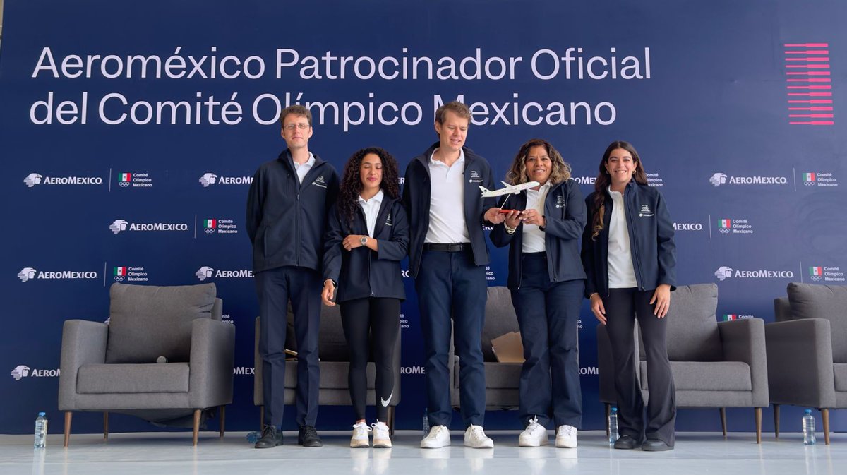 ¡Todos somos olímpicos con @Aeromexico! 🇲🇽🛫 El Comité Olímpico Mexicano (COM) y la empresa Aeroméxico nos unimos para apoyar a la delegación mexicana en su traslado y cumplir su sueño en París, Francia, sede de los Juegos Olímpicos. Asisten al anuncio las medallistas olímpicas