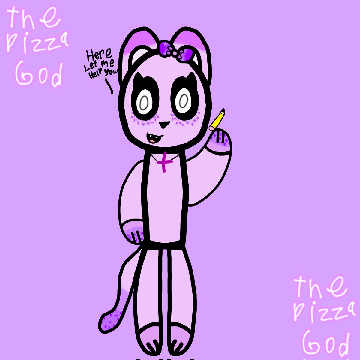 The_Pizza_God_'s tweet photo. Oh! It looks like kittynap wants to help you learn that drawing with a pencil isn't bad <3

It's too bad that they're afraid to use a pencil and actually do it instead of using AI to make artwork.

#Kittynap #SmilingCrittersOC #SmilingsCritters #SmilingsCrittersAU https://t.co/TjDE8AF3rM