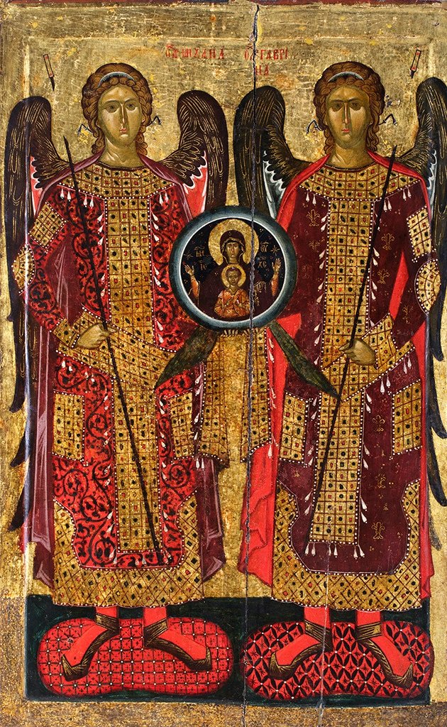 Icon of Synaxis of the Archangels, mid 14th c.
Bachkovo Monastery, the Church of the Holy Archangels