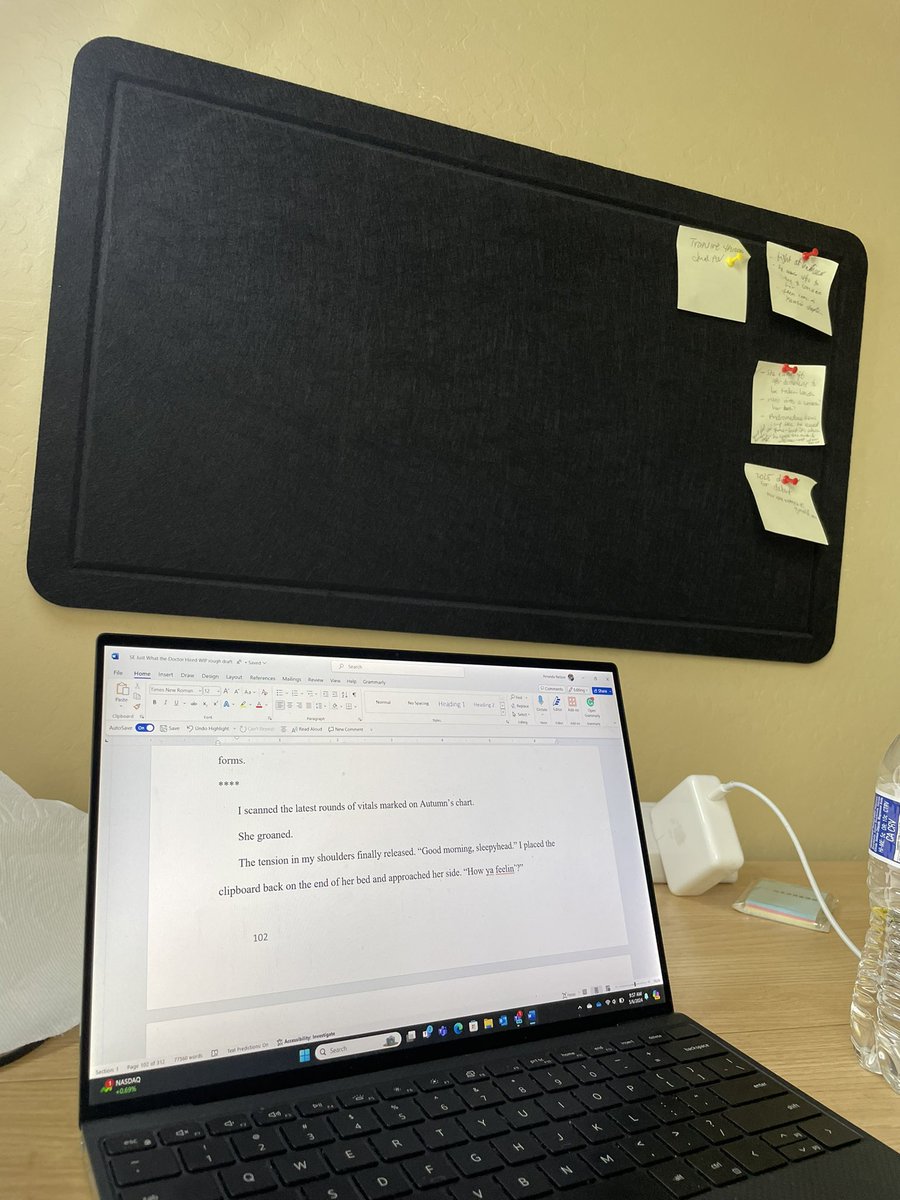 Got a new bulletin board for the wall in front of my desk. Now I won’t have post it’s all over the place! They can be confined to the board! 
#writerlife #authorlife #NelsonPotter