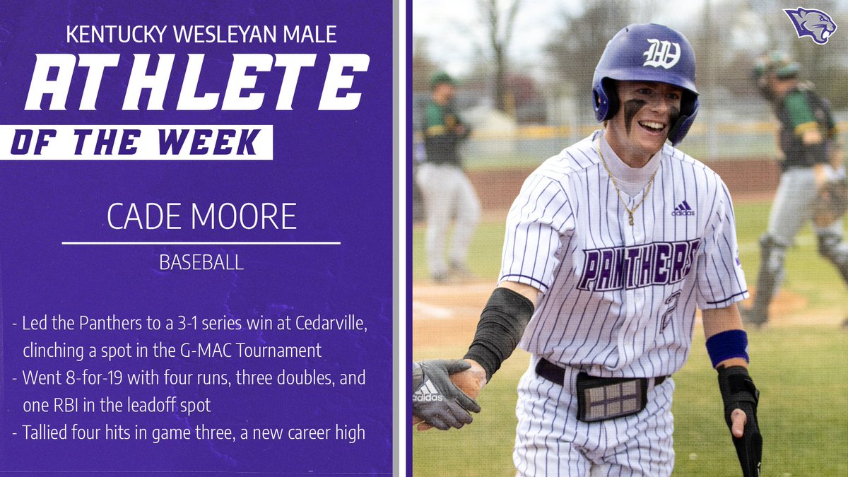 Your Kentucky Wesleyan Male Athlete of the Week 🐾 #OneTeamWesleyan | #ForTheW