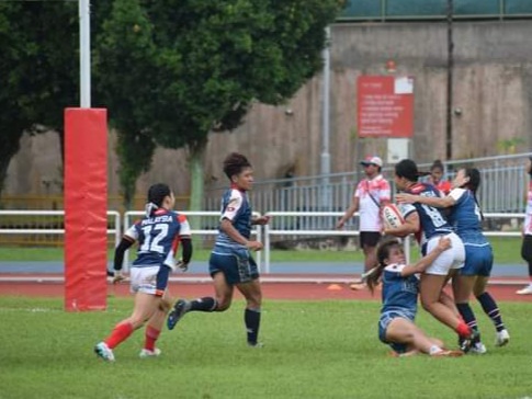 Lau Rugby Federations Men's and Women's teams, back in action at the SEA 7s in Singapore #asiarugby #sea7 #LaoSuSu