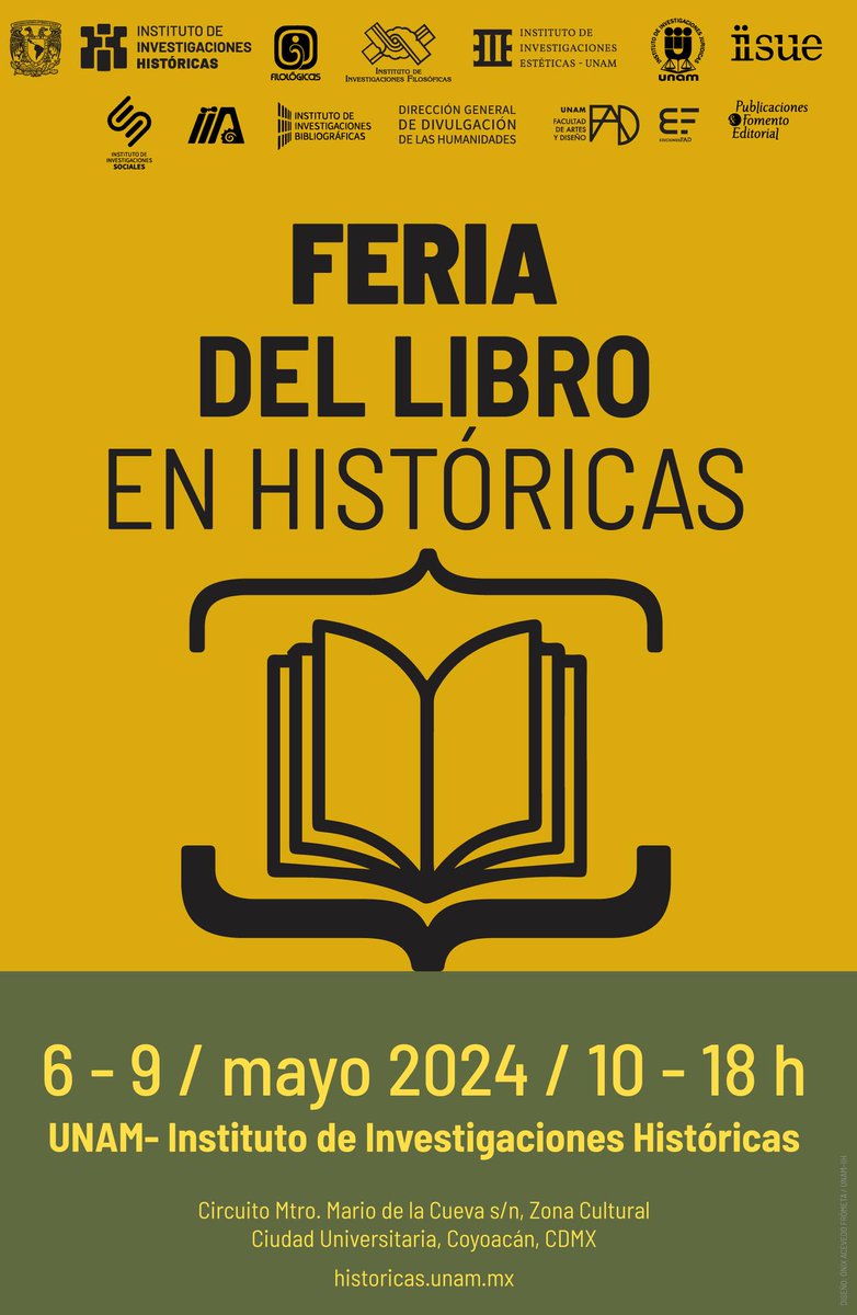 ¡Libros de historia con descuentos del 35 al 60 por ciento! Visítanos del 6 al 9 de mayo en nuestra Feria del Libro en Históricas. historicas.unam.mx/sites/default/…