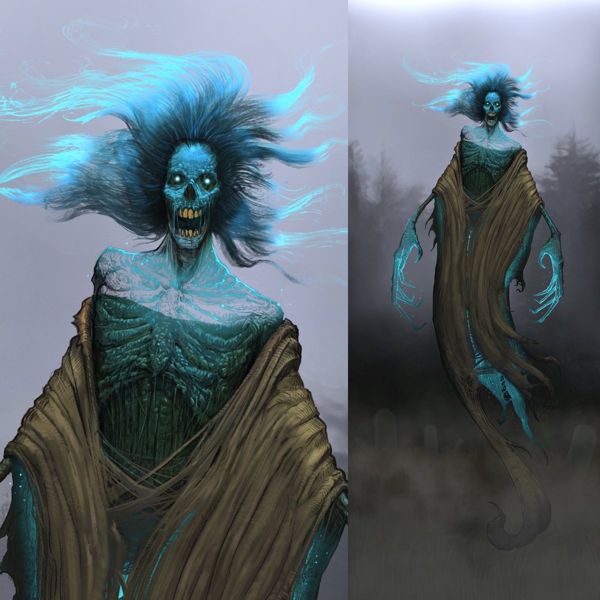 ffutureghost's tweet image. A Wraith for @helloMCDM's New RPG. 

#ghost #art #ttrpg