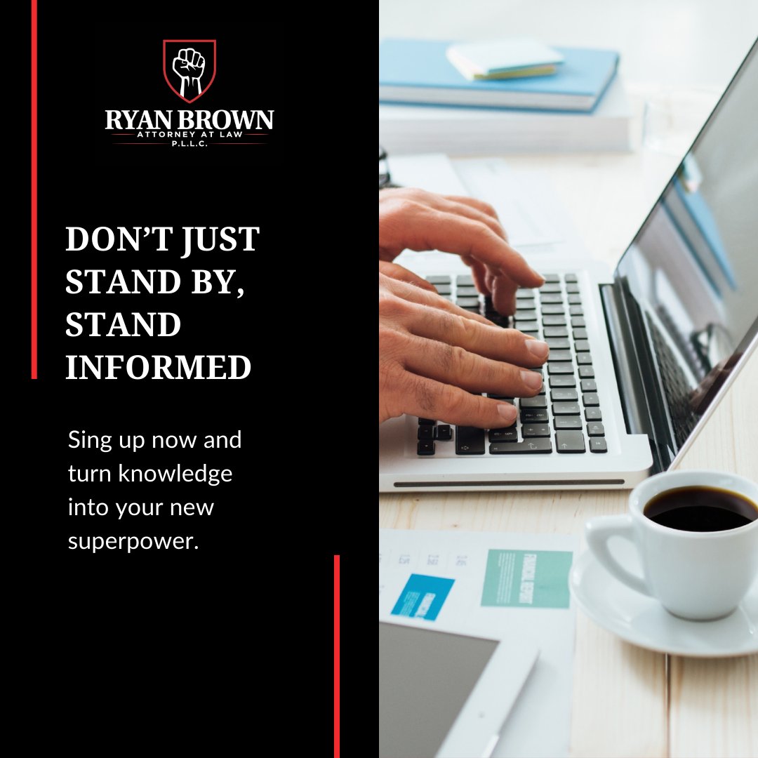 Legal wisdom at your fingertips! Our firm’s newsletter serves up the latest updates, case studies, defense strategies, and helpful tips straight to your inbox. bit.ly/46GxzOe #ryanbrownattorney #criminaldefense #lawyerforthepeople