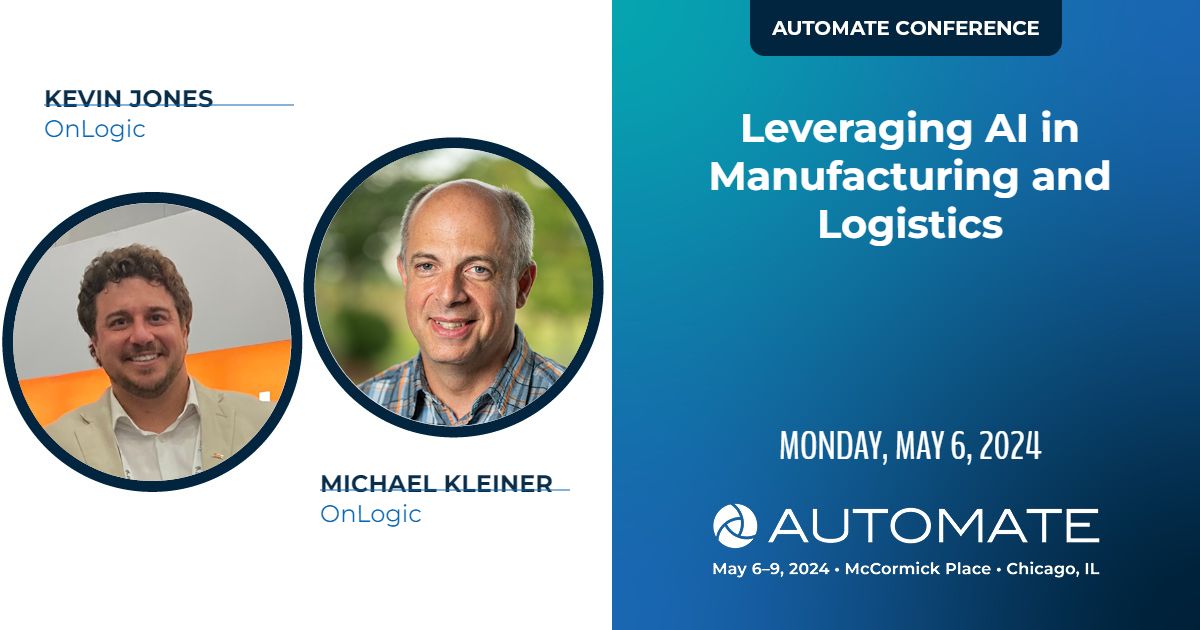 Day 1 at #Automate2024 is action packed! We just wrapped up on the Innovation Stage and next up, Kevin Jones & Michael Kleiner will be demonstrating how companies can leverage AI in manufacturing and logistics. The presentation kicks off at 2:30 room S403a.