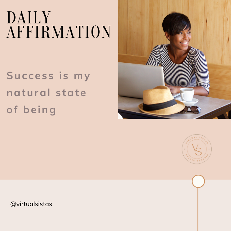 ✨Daily Affirmation✨
.
Success is my natural state of being
.
.
.
.
.
.
.
.
.
.
#Virtualsistas #VirtualAssistantService #VirtualAssistant #RemoteSupport #DigitalAssistant #OnlineAssistant #VAforHire #ProductivityPartner #TaskManagement #AdminSupport #OutsourcingServices