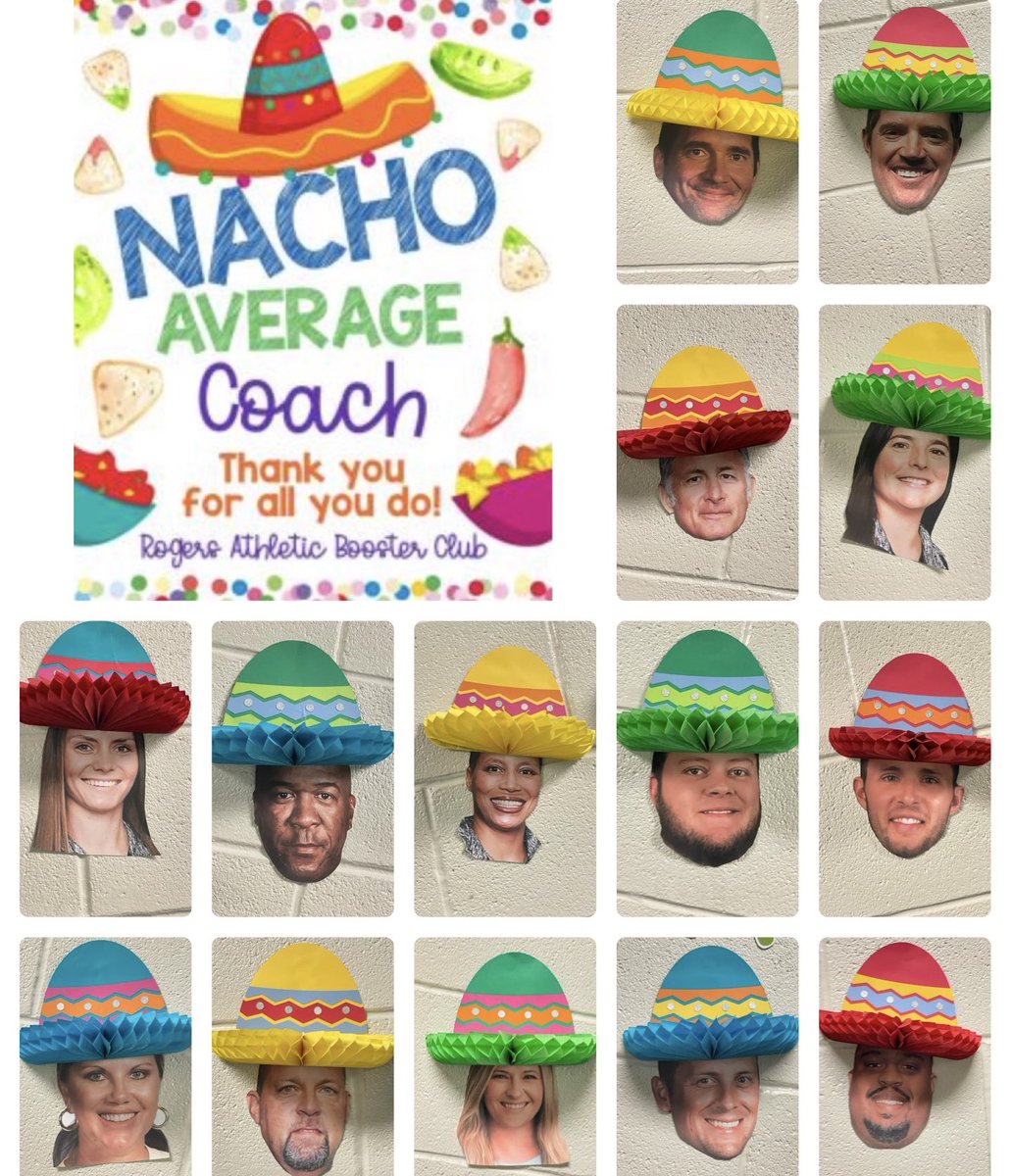 AthleticRogers's tweet photo. On Friday last week we surprised our coaches with some yummy lunch nachos! Thank you for all you do! We have THE BEST Coaches! 🪇@RogersAthletics https://t.co/iBJBhi4ARB