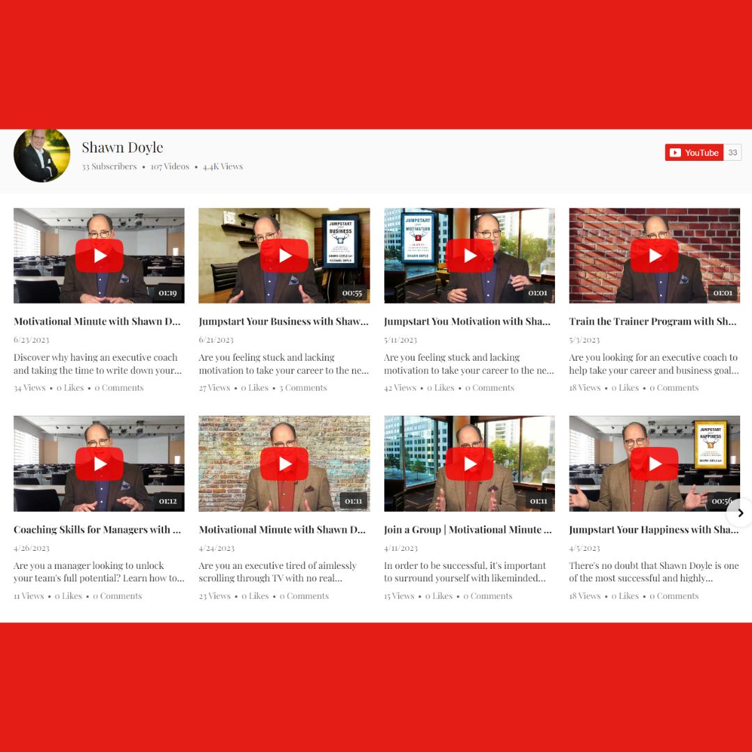 Check out our video library with tons of great resources to view!

shawndoyletraining.com/resources/vide…

#shawndoyletraining #shawndoylemotivates #executivecoaching #leadershipdevelopment #keynotespeaker #motivation #certifiedspeakingprofessional #consulting #corporatetraining