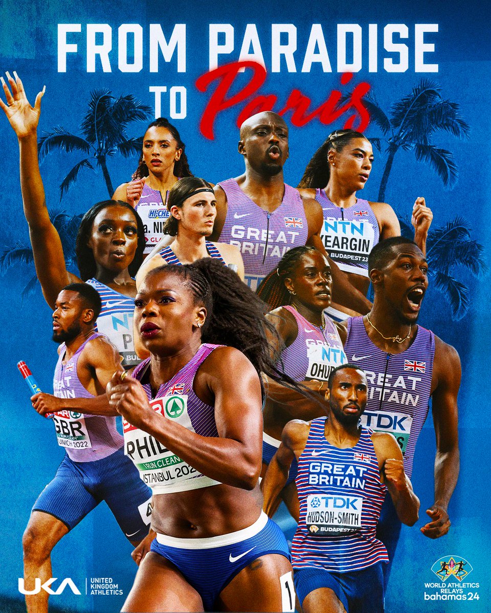 A 5-star getaway ✨ All five of our relay teams are heading to @Paris2024 after a weekend to remember at #WorldRelays ☀️