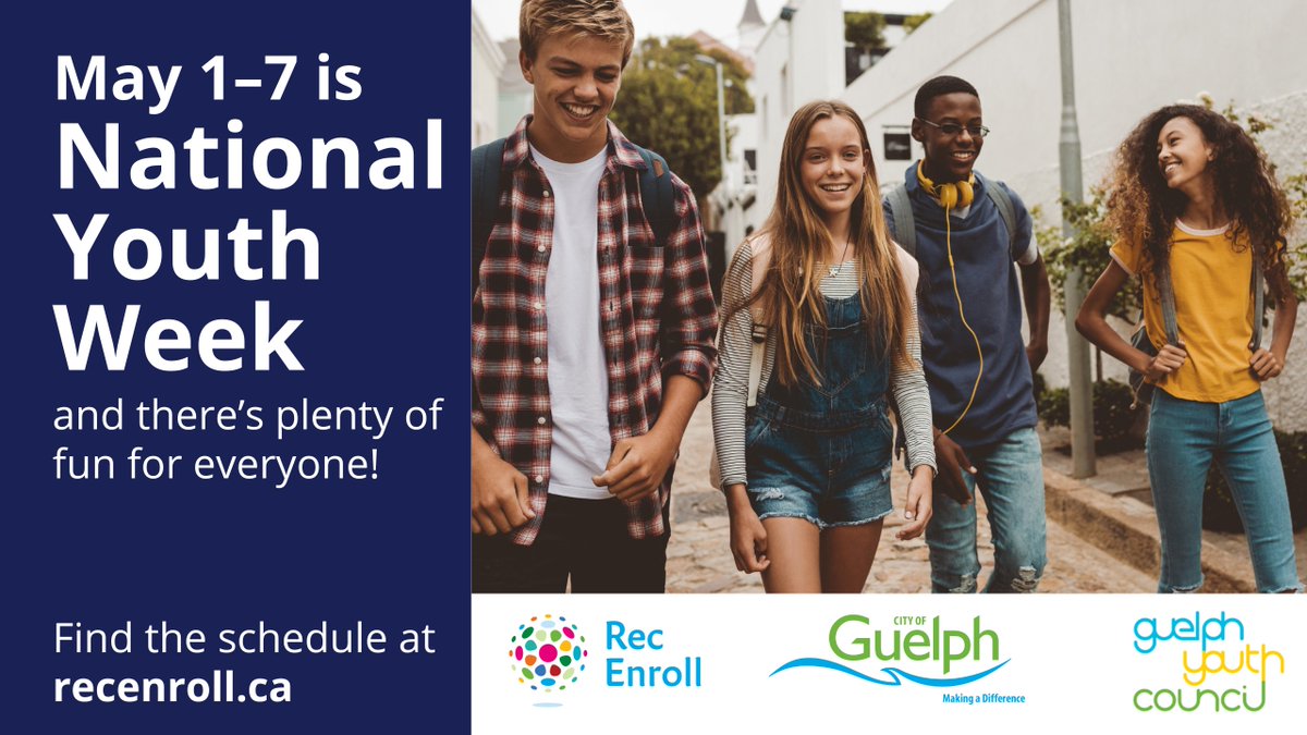 Have you attended any of the free National Youth Week events the Guelph Youth Council has put on? There’s still a bit of National Youth Week left—don’t miss out! See the event schedule: ow.ly/QbZm50RpsRk