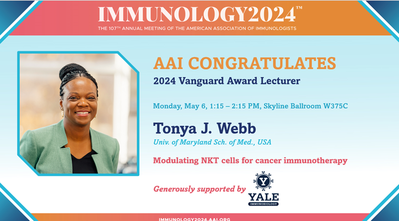 Don’t miss AAI Vanguard awardee Tonya J. Webb’s lecture at 1:15 in room Skyline Ballroom W375C. #AAI2024