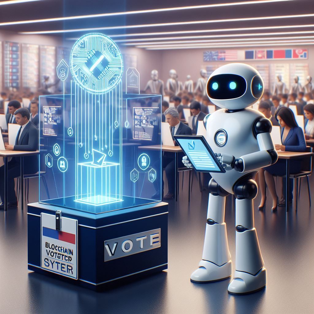 🗳️ Can blockchain revolutionize voting systems for enhanced security and transparency? Integrating blockchain technology into voting processes could address concerns related to fraud and tampering, ensuring the integrity of electoral outcomes. #BlockchainVoting