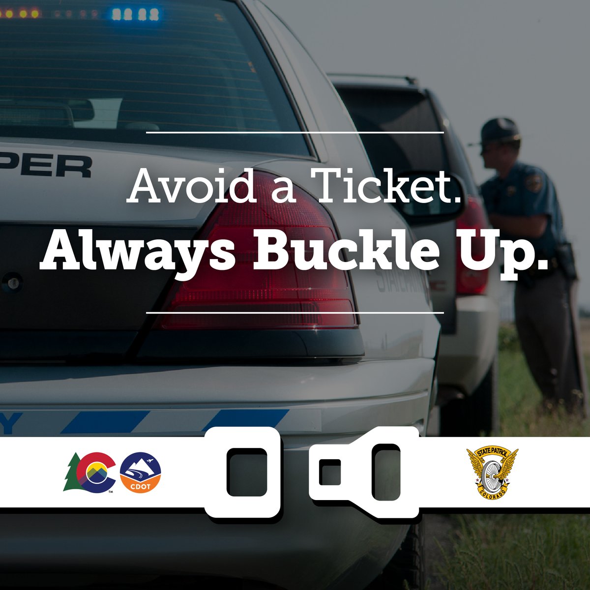 During the April seat belt enforcement period, 1,466 citations were given to #Colorado drivers. Your seat belt doesn’t just protect you in a crash – it could save you from a ticket, too.

The May Mobilization #ClickItOrTicket seat belt enforcement period begins today.