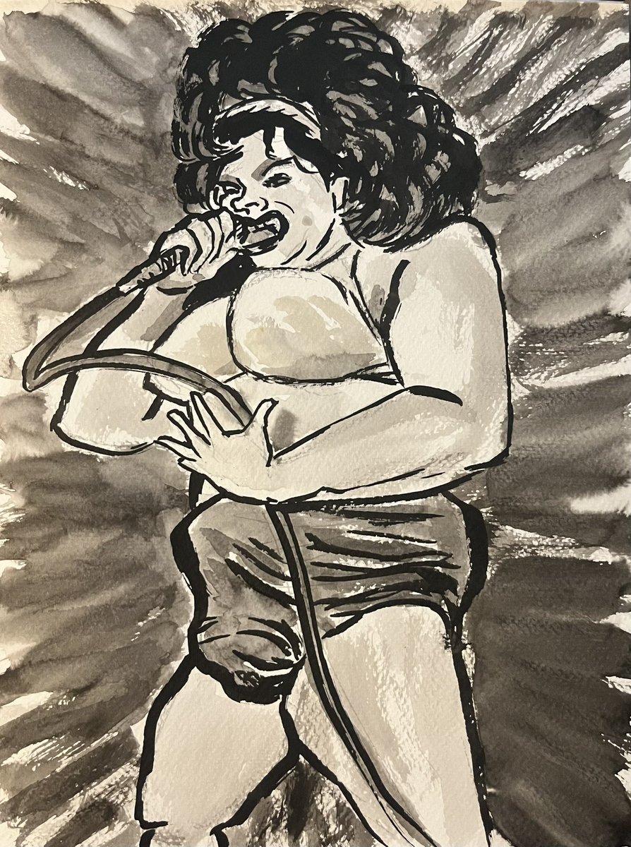 Gary Floyd, Incendiary Singer of Texan Punk Greats the Dicks #obitpix #garyfloyd #singer #thedicks #sisterdoublehappiness #punkrock #texas #queerpunk #artofinstagram #brushdrawing #illustration #portraitdrawing