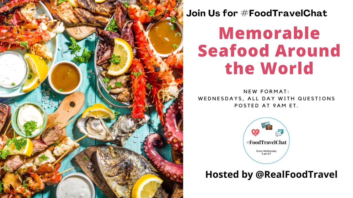 Have you followed the #FoodTravelChat Team? Please do to receive fun, informative #food and #travel content. And join them and host @realfoodtravel Wednesday when we'll be talking seafood. @adventuringgal @carollivestoeat @chrispappinMCC @ourtastytravels realfoodtraveler.com/this-week-on-f…