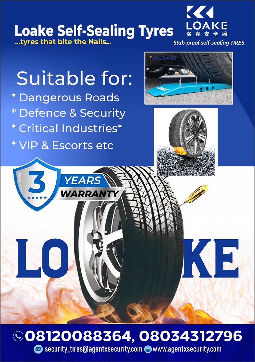 @ng_baobab Can you finance importation of Anti-puncture Self-Sealing ExplosionProof Tyres . N100M needed