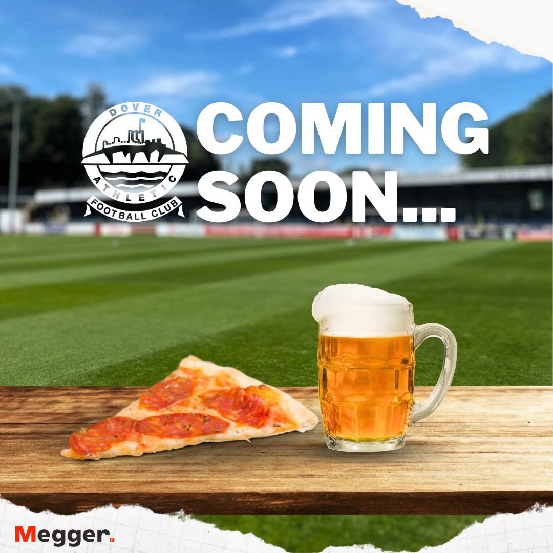 𝐂𝐫𝐮𝐬𝐭 𝐭𝐡𝐞 𝐏𝐫𝐨𝐜𝐞𝐬𝐬 🍕 We are delighted to announce plans for a new pizza and beer outlet at the Megger Community Stadium next season, and we would like you, the supporters, to decide the name! More info 🔗- doverathletic.com/news/crust-the… #OneTownOneTeamOneDover ⚪⚫️