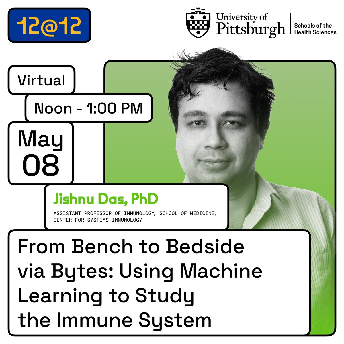 Discover machine learning techniques for studying the immune system that identify actual biological mechanisms (not just associations) this Friday with Assistant Professor of Immunology Jishnu Das. Find more info and register for your spot at bit.ly/4bii6Fw.