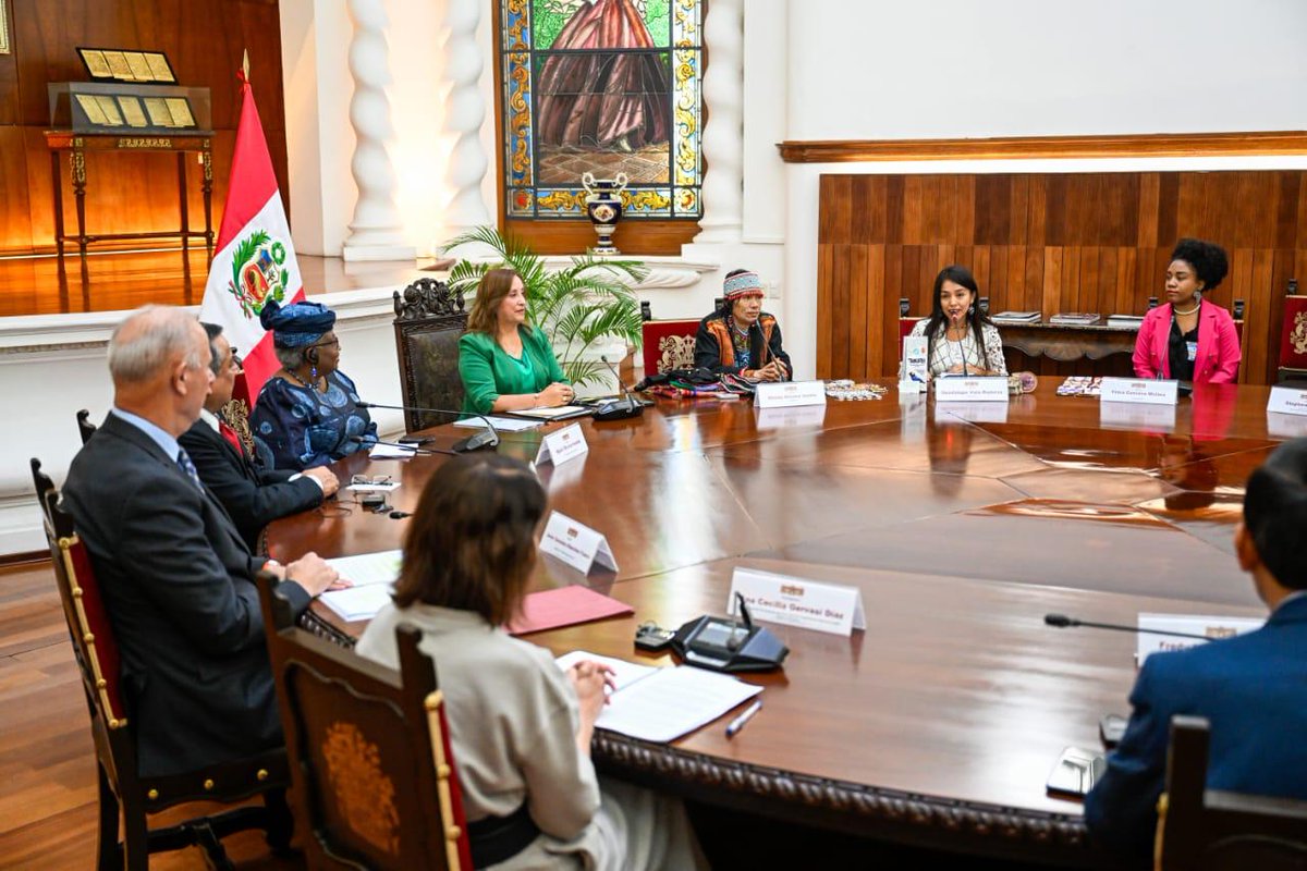 El Perú reafirma su compromiso con un sistema multilateral del comercio eficiente y bajo reglas justas. Asimismo, como potencia pesquera, apuesta por la sostenibilidad de los océanos y la protección de nuestro ecosistema marino en favor de todos los 🇵🇪 dedicados a este sector.