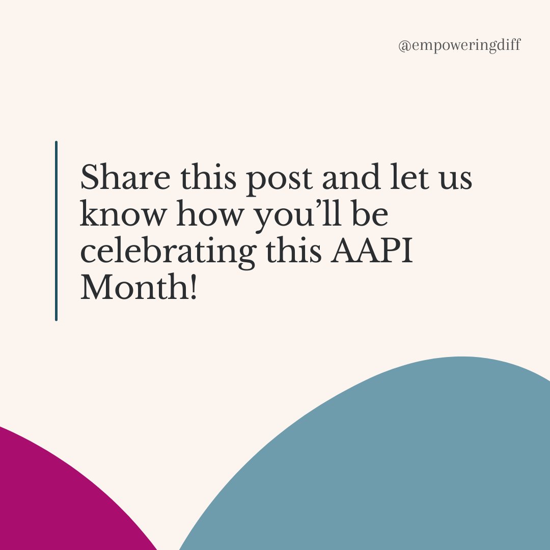 May marks the celebration of AAPI Month!

Keep reading to learn more about the empowering data and actions involved in this month →

How will you empower others this month? Comment below!

#Empowerment #AAPIMonth #CreatingChange