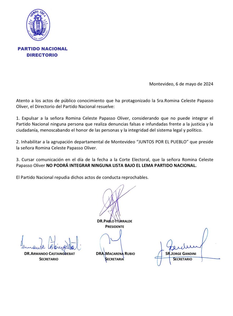 El @PNACIONAL hizo lo que debe y corresponde. Superado este desagradable episodio, en el que debe actuar a fondo la Justicia, hay que revisar legislación para evitar abusos y desvíos. Pero es un tema para analizar despues y con distancia de estos hechos.