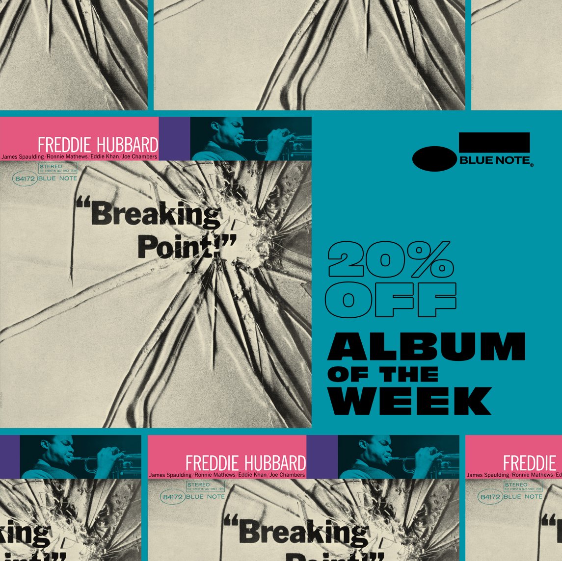 ALBUM OF THE WEEK :: Freddie Hubbard 'Breaking Point!' :: Get the Tone Poet Vinyl Edition 20% off bluenote.lnk.to/AlbumOfTheWeek This remarkable 1964 album, which marks its 60th anniversary this week, moves assuredly from free-form playing & modal jazz to the blues & balladry.