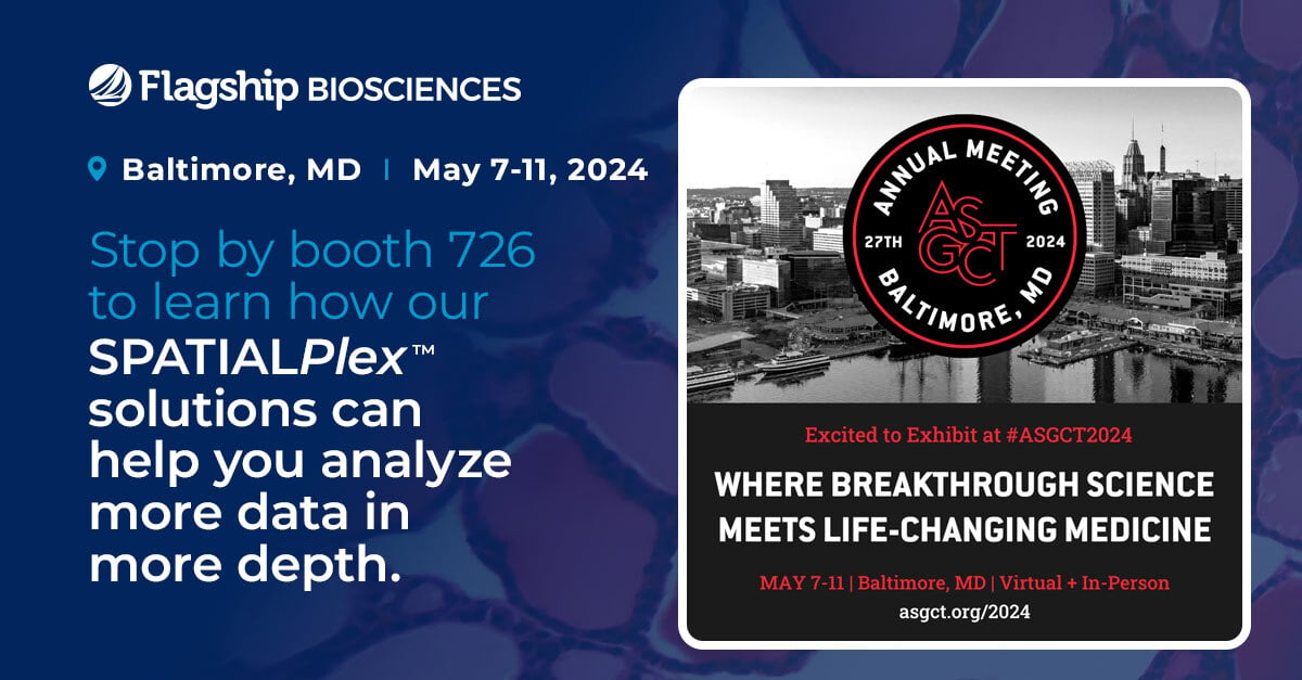 We’re excited to meet gene and cell therapy pros from around the world at #ASGCT2024! Stop by booth 726 to learn how our SPATIALPlex™ solutions can help you produce more effective therapies. 
hubs.la/Q02v9xlK0
#SpatialPlexSolutions #SpatialBiology