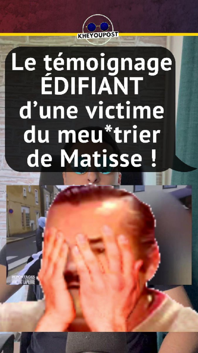 Le témoignage ÉDIFIANT d’une victime du meu*trier de Matisse ! #matisse #chateauroux #vincentlapierre #lemediapourtous 
➡️🔗 youtu.be/IM0kswDg7Ew