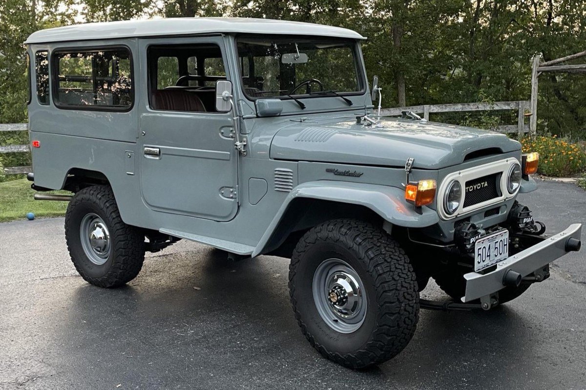 Ups For Dealers: 1976 Toyota Land Cruiser FJ43: This 1976 Toyota Land Cruiser FJ43 was imported to the US and refurbished prior to the seller's 2018 acquisition and is powered by a 4.2-liter… dlvr.it/T6VdKJ Bringatrailer.com #carsofinstagram #carporn #classiccar