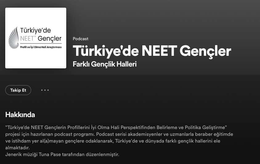 'Türkiye'de NEET Gençler: Farklı Gençlik Halleri' podcast serimiz akademisyenler ve uzmanlarla beraber eğitimde ve istihdam yer al(a)mayan gençlere odaklanarak, Türkiye'de ve dünyada farklı gençlik hallerini ele alıyor👇 open.spotify.com/show/0mVoZKTTA… podcasters.spotify.com/pod/show/neetg…