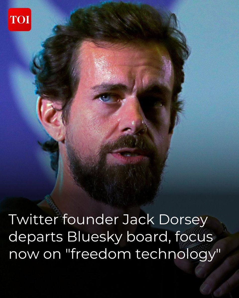 Twitter founder #JackDorsey has confirmed his departure from the board of Bluesky, the decentralized social media platform he helped establish.

Read more at 🔗 toi.in/tw