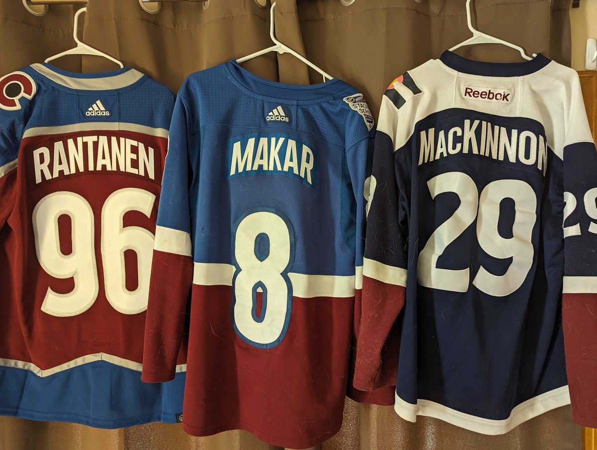 After a whole lot of debate, I've added this beautiful new Rantanen jersey. My collection feels a whole lot more complete now. (I also have Landy, but I ran out of room)